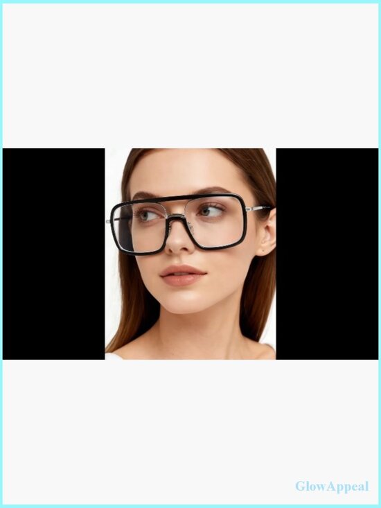Pilot Sunglasses Women Trendy Oversized Square UV Protection Shades